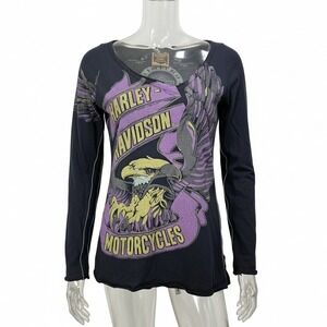 Harley-Davidson TRUNK LTD Limited Edition Eagle Shirt Women's Small Black